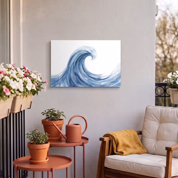Buiten canvas - Water - Beweging - Natuur - Modern - Blauw — 4