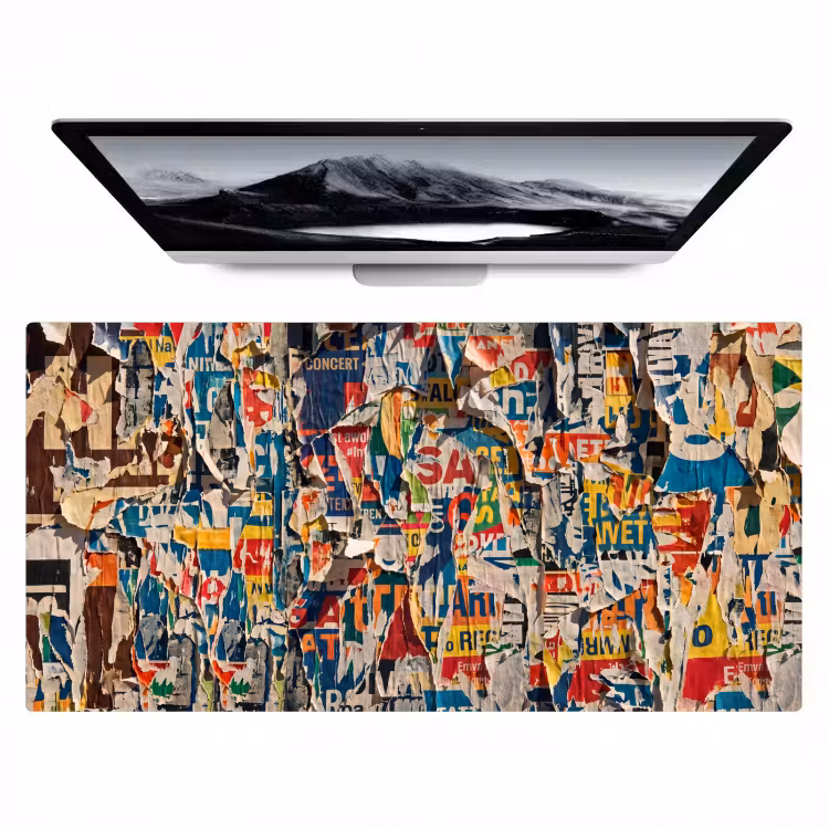 Bureau onderlegger - Abstract - Gelaagd papier - Urban - Modern - Kleurrijk — 1