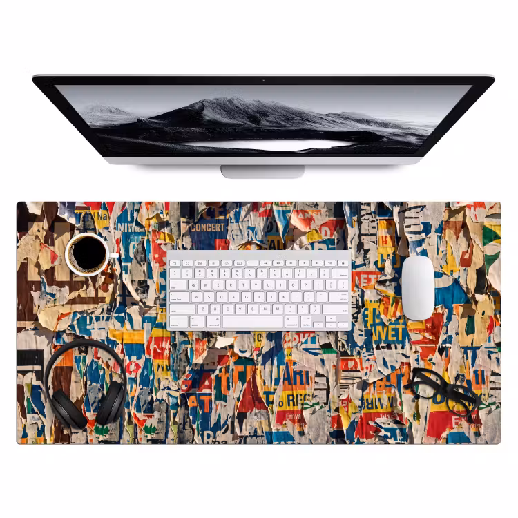 Bureau onderlegger - Abstract - Gelaagd papier - Urban - Modern - Kleurrijk — 4