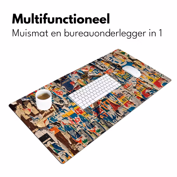 Bureau onderlegger - Abstract - Gelaagd papier - Urban - Modern - Kleurrijk — 7