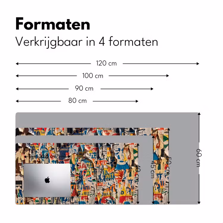 Bureau onderlegger - Abstract - Gelaagd papier - Urban - Modern - Kleurrijk — 8