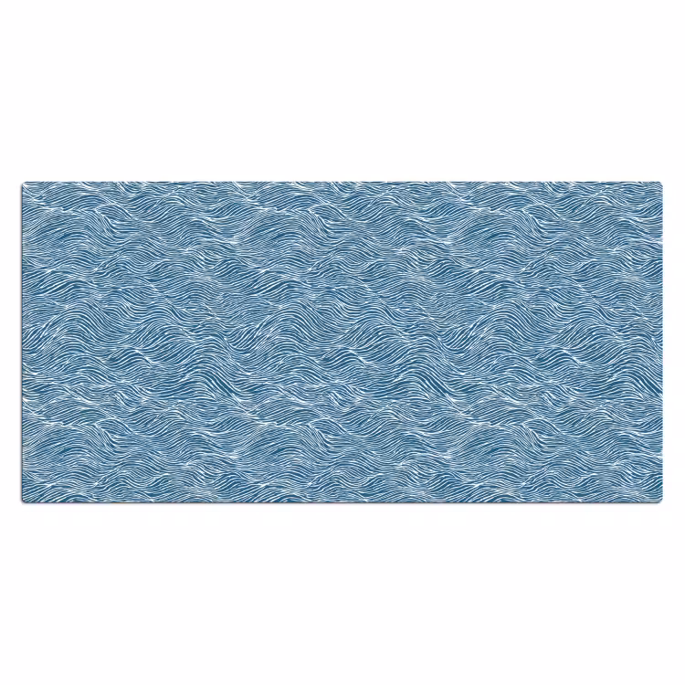 Bureau onderlegger - Blauw - Wit - Golven - Getekend - Textuur — 2