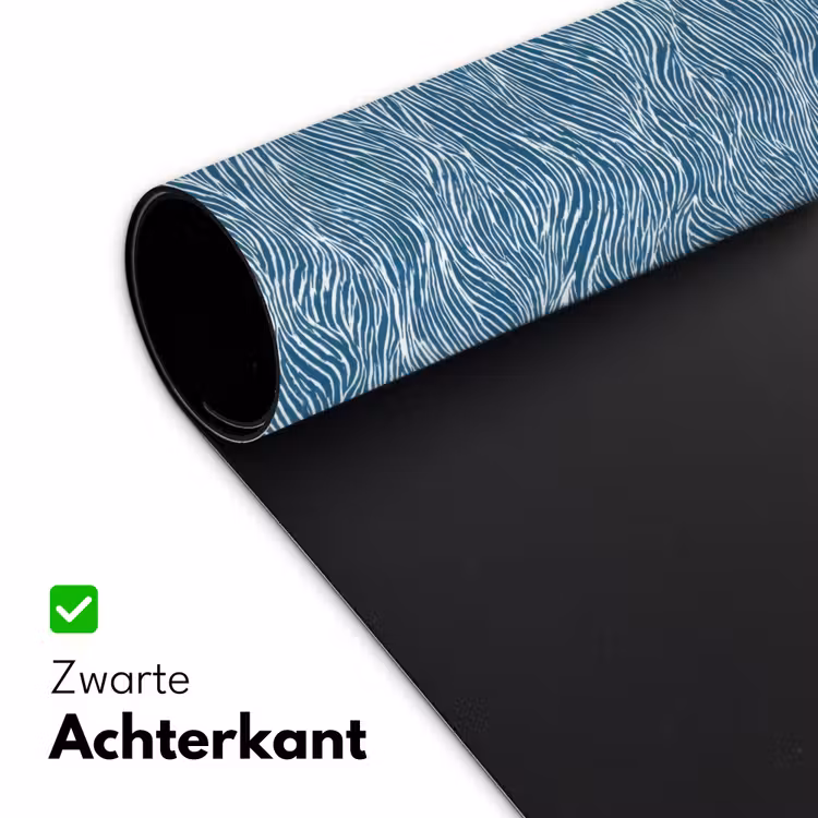 Bureau onderlegger - Blauw - Wit - Golven - Getekend - Textuur — 5