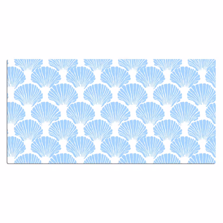 Bureau onderlegger - Blauw - Wit - Schelpen - Grafisch - Structuur — 2
