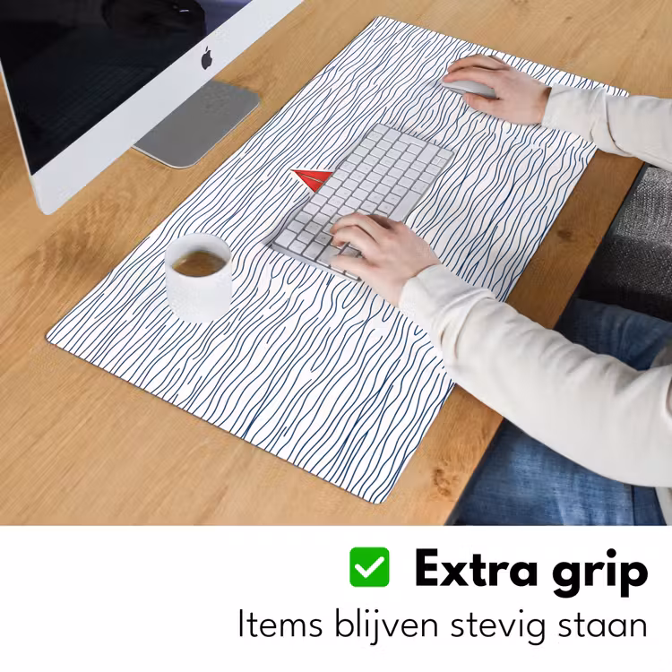 Bureau onderlegger - Boot - Water - Rood - Illustratie - Minimalistisch — 6