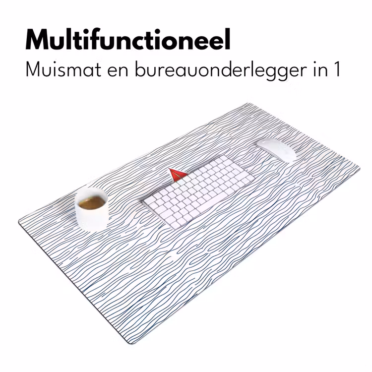 Bureau onderlegger - Boot - Water - Rood - Illustratie - Minimalistisch — 7
