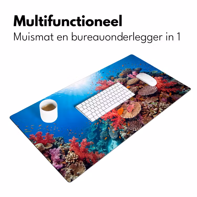Bureau onderlegger - Koraalrif - Vissen - Onderwater - Tropisch - Rood — 7