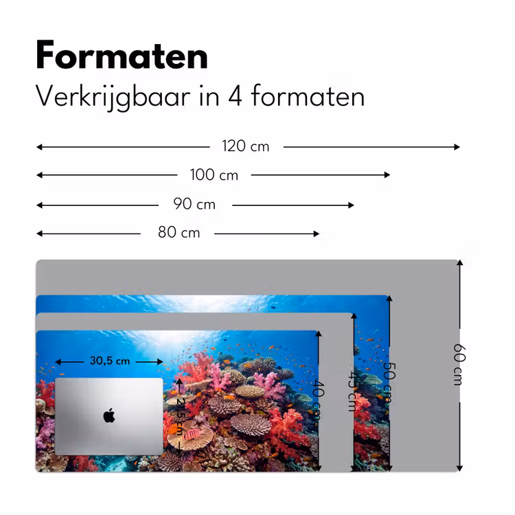 Bureau onderlegger - Koraalrif - Vissen - Onderwater - Tropisch - Rood — 8