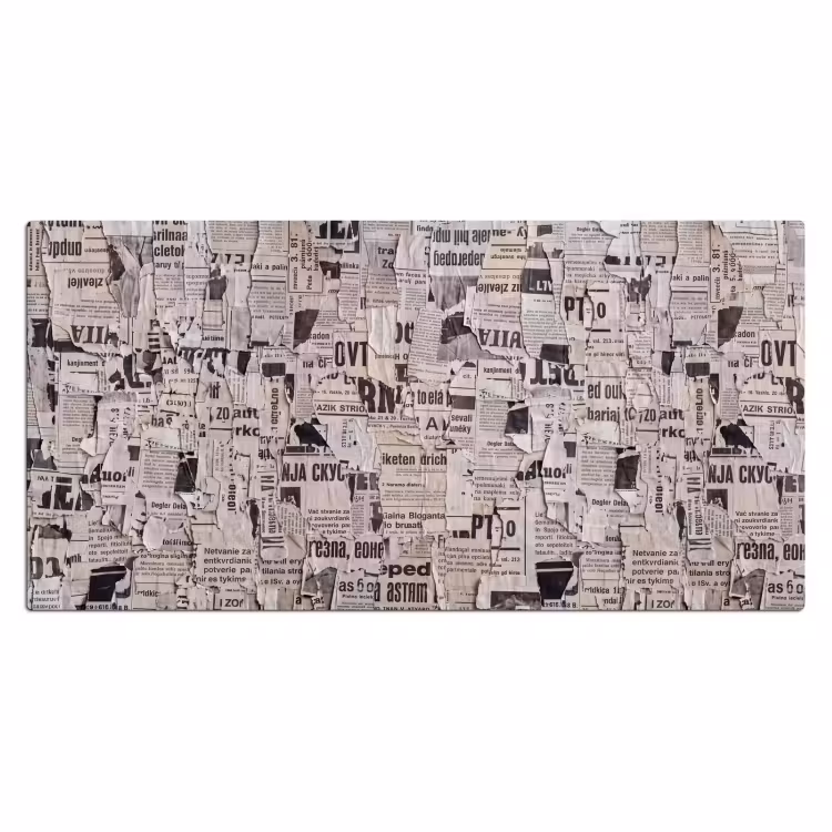 Bureau onderlegger - Krant - Gescheurd - Textuur - Abstract - Zwart-wit — 2