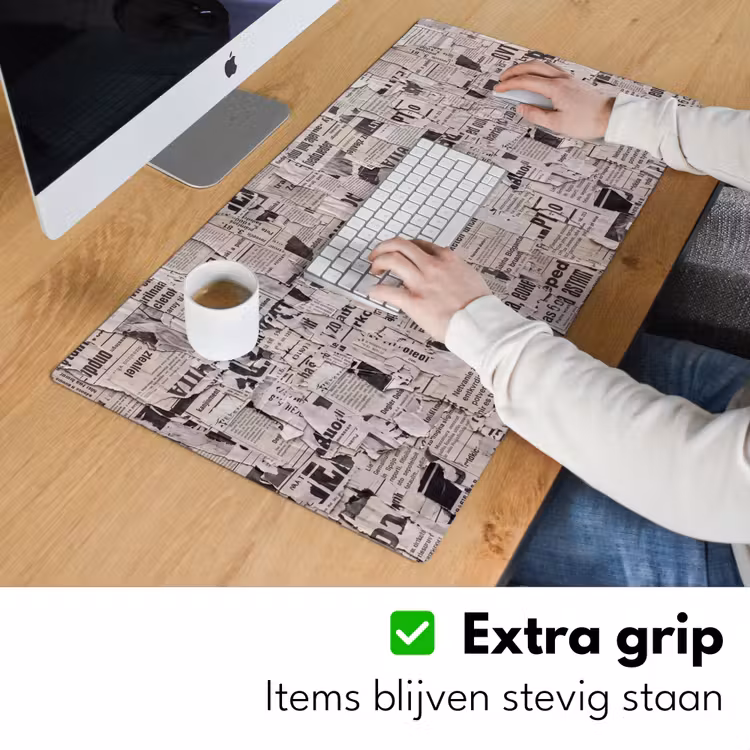 Bureau onderlegger - Krant - Gescheurd - Textuur - Abstract - Zwart-wit — 6
