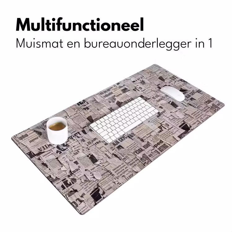 Bureau onderlegger - Krant - Gescheurd - Textuur - Abstract - Zwart-wit — 7