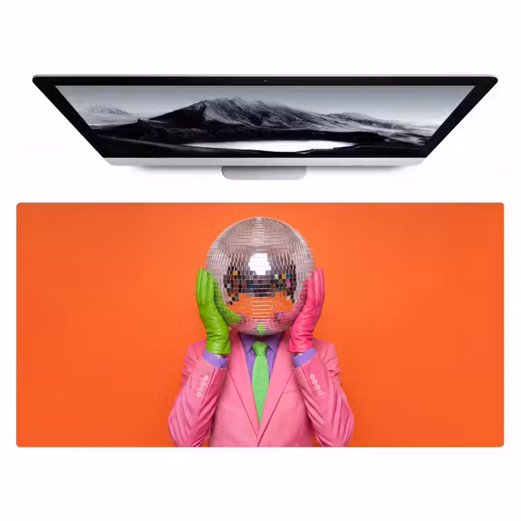 Bureau onderlegger - Kunst - Disco bal - Kleurrijk - Modern - Studio — 1