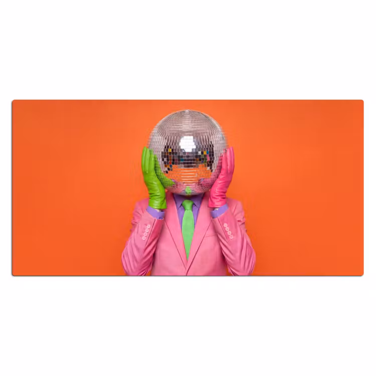 Bureau onderlegger - Kunst - Disco bal - Kleurrijk - Modern - Studio — 2