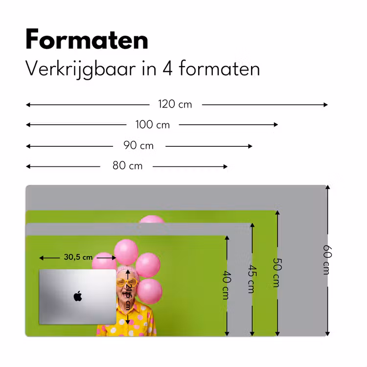 Bureau onderlegger - Mens - Ballonnen - Feest - Kleurrijk - Roze — 8