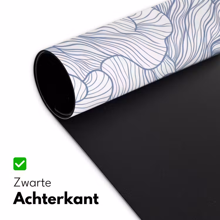 Bureau onderlegger - Patroon - Lijnen - Organisch - Abstract - Blauw — 5