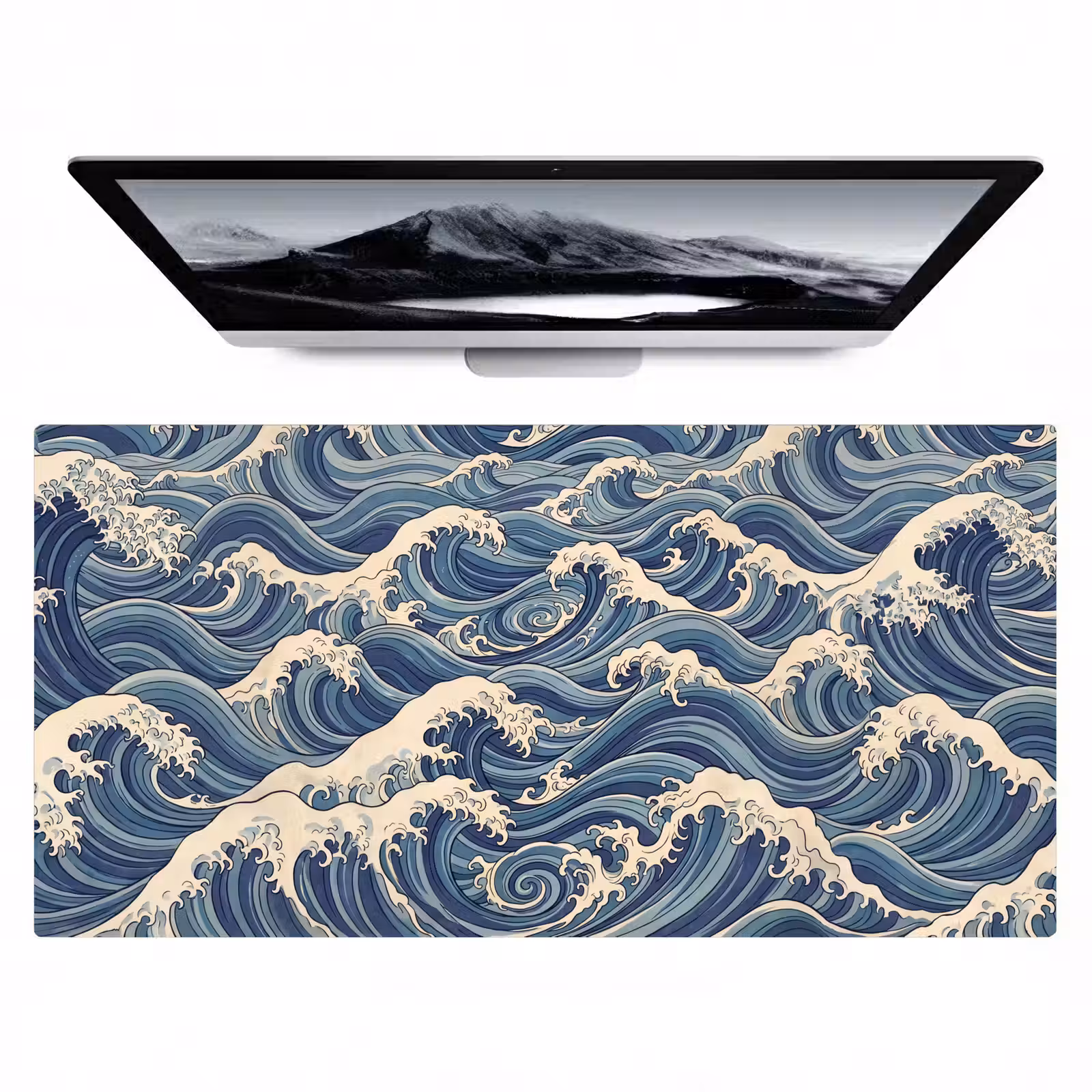 Bureau onderlegger - Golven - Zee - Natuur - Abstract - Blauw — 1