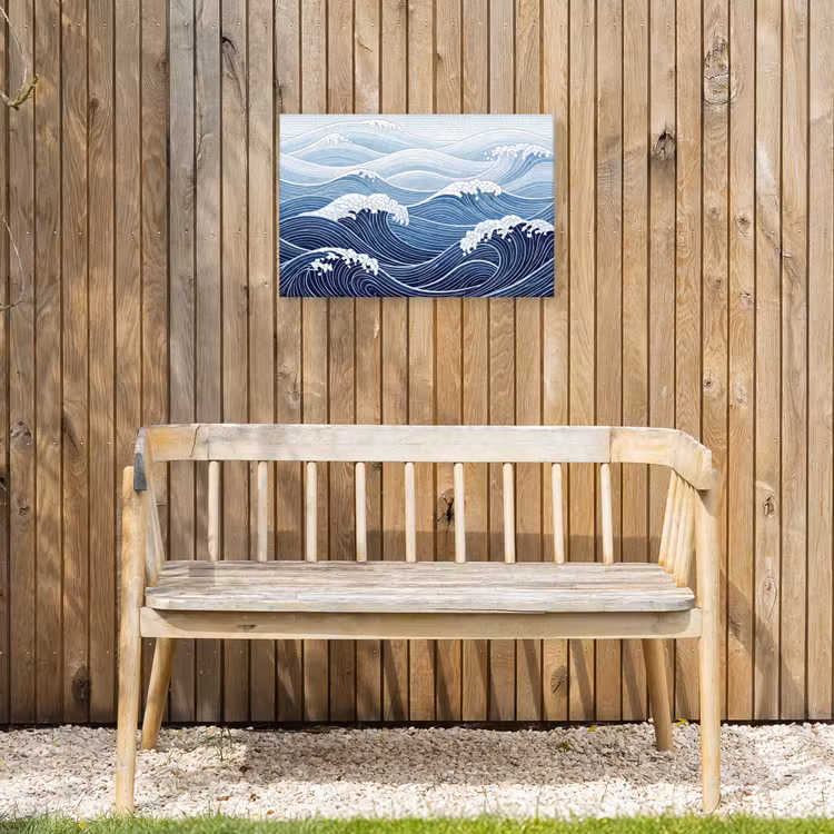 Buiten canvas - Water - Mozaïek - Landschap - Modern - Blauw — 3