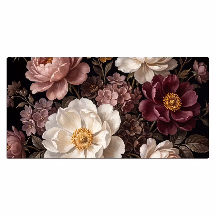 Bureau onderlegger - Bloemen - Boeket - Klassiek - Donker - Rood — 2