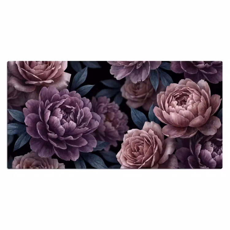 Bureau onderlegger - Bloemen - Patroon - Donker - Botanisch - Paars — 2