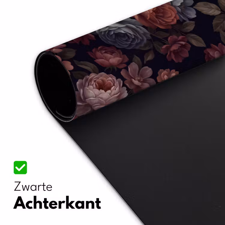 Bureau onderlegger - Bloemen - Patroon - Vintage - Donker - Roze — 5