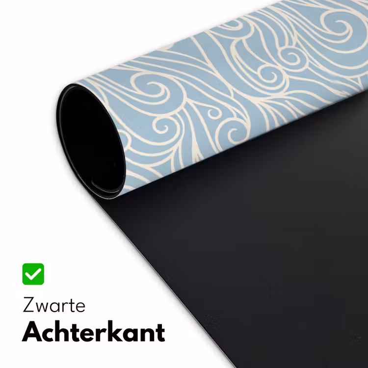 Bureau onderlegger - Golf - Abstract - Natuur - Modern - Blauw — 5