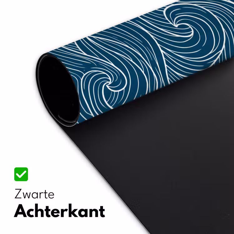 Bureau onderlegger - Golven - Spiraal - Water - Abstract - Blauw — 5