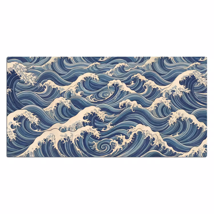 Bureau onderlegger - Golven - Zee - Natuur - Abstract - Blauw — 2