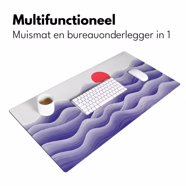 Bureau onderlegger - Golven - Zon - Natuur - Abstract - Rood — 7