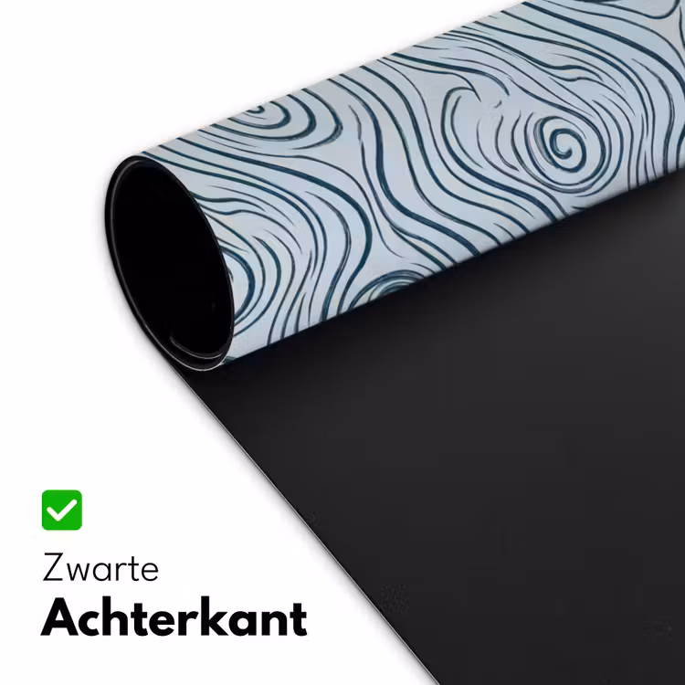 Bureau onderlegger - Patroon - Golven - Abstract - Modern - Blauw — 5