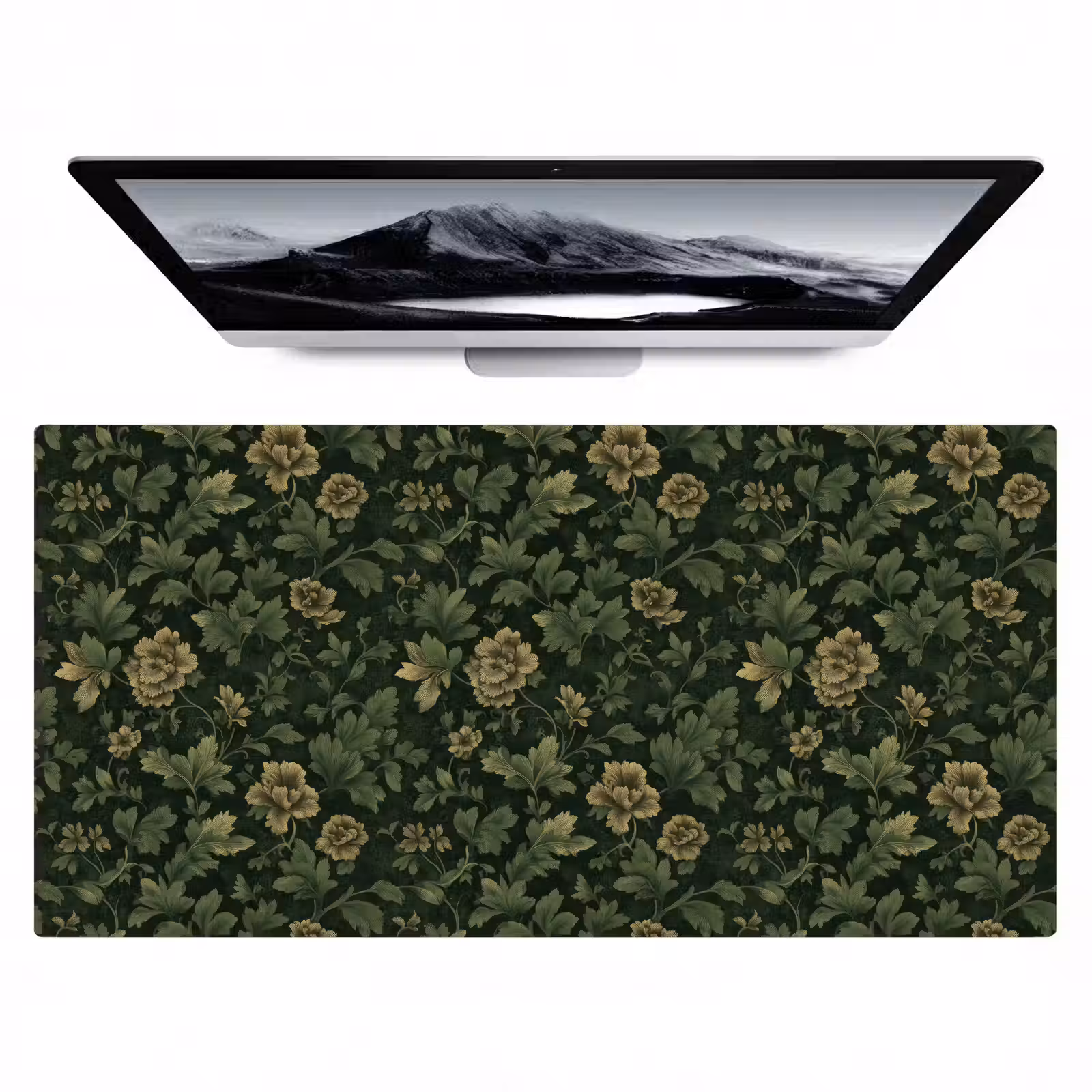 Bureau onderlegger - Donker - Groen - Goud - Botanisch — 1