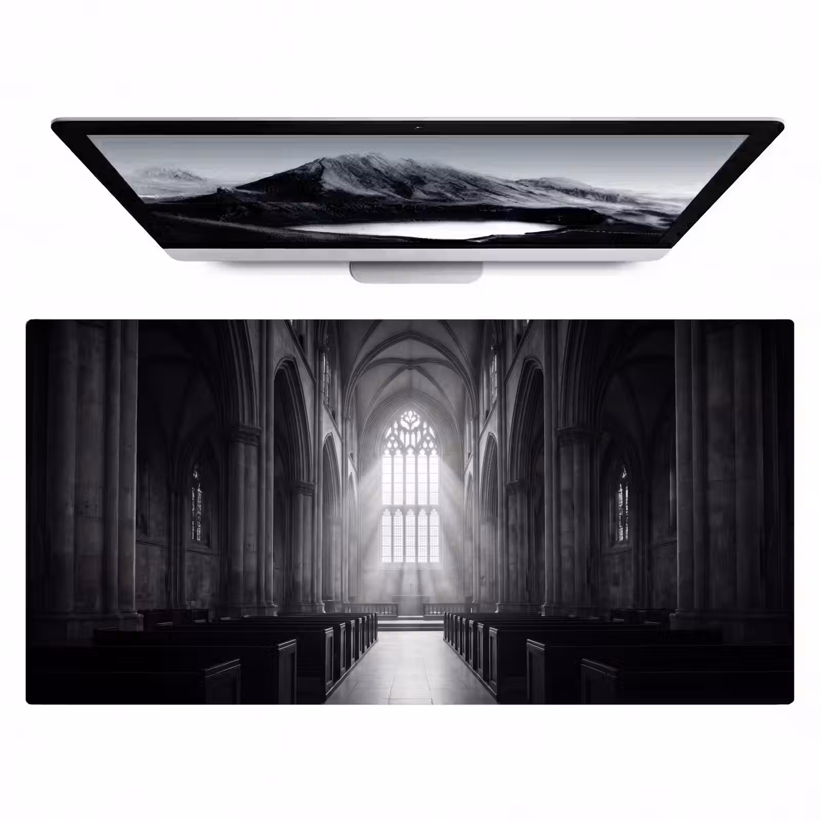 Bureau onderlegger - Kerk - Interieur - Lichtstralen - Architectuur - Klassiek — 1