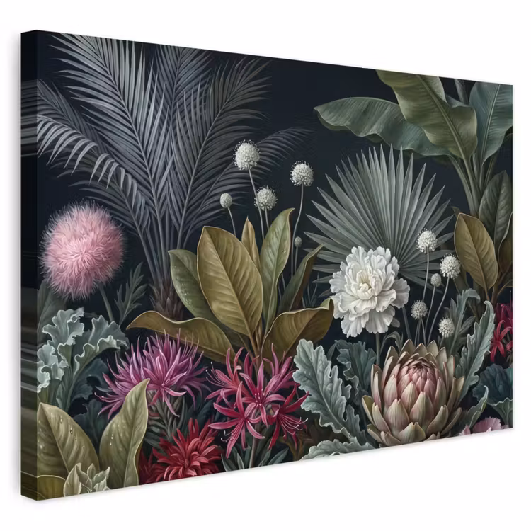 Buiten canvas - Planten - Tropisch - Botanisch - Donker - Groen — 1