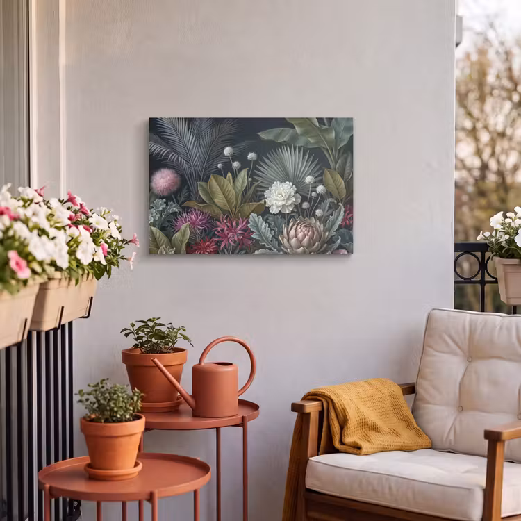 Buiten canvas - Planten - Tropisch - Botanisch - Donker - Groen — 4