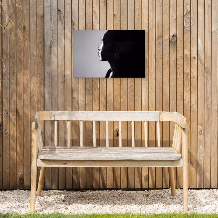 Buiten canvas - Vrouw - Profiel - Mensen - Zwart-wit — 3