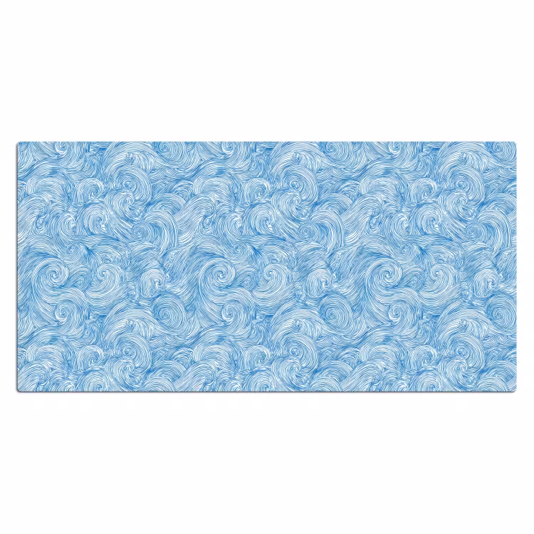 Bureau onderlegger - Blauw - Wit - Spiraal - Golven - Lijnen — 2