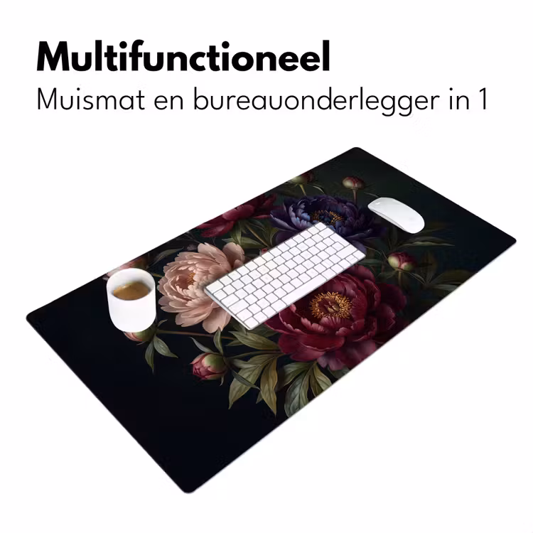 Bureau onderlegger - Bloemen - Boeket - Natuur - Modern - Donker — 7