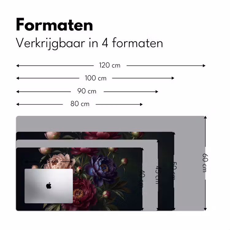 Bureau onderlegger - Bloemen - Boeket - Natuur - Modern - Donker — 8