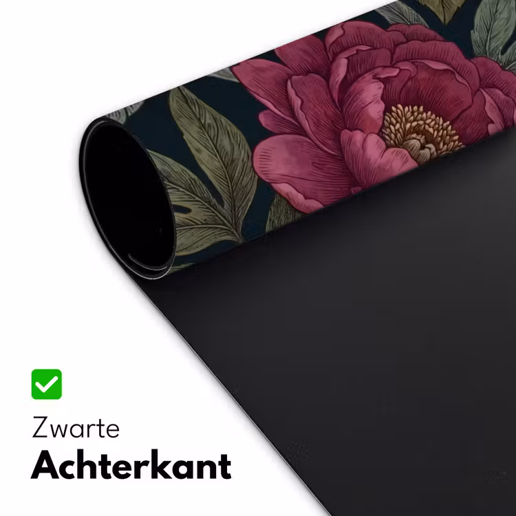 Bureau onderlegger - Bloemen - Botanisch - Illustratie - Donker - Vintage — 5