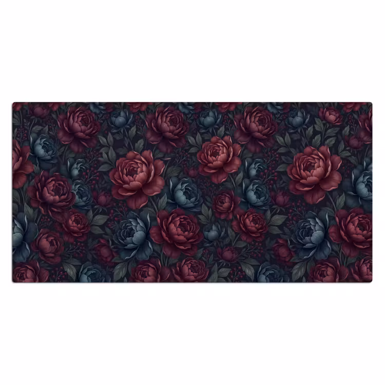 Bureau onderlegger - Bloemen - Patroon - Natuur - Klassiek - Donker — 2