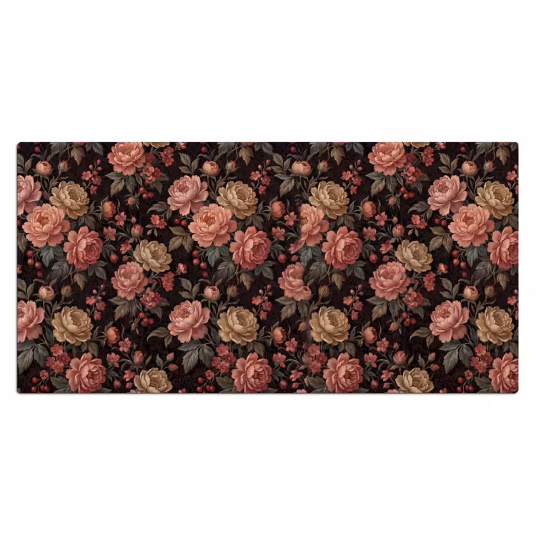 Bureau onderlegger - Bloemen - Patroon - Natuur - Vintage - Roze — 2