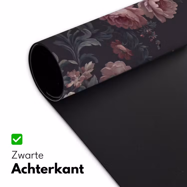 Bureau onderlegger - Bloemen - Patroon - Sierlijk - Roze - Donker — 5