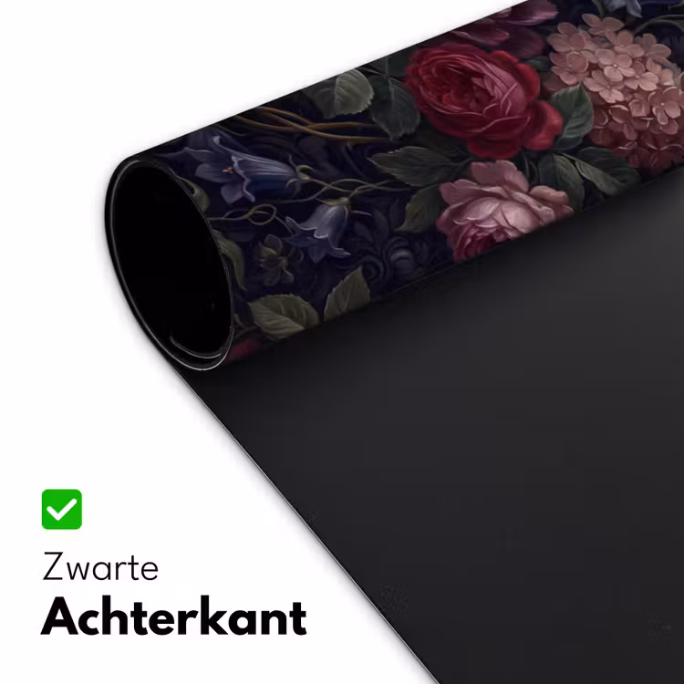 Bureau onderlegger - Bloemen - Rood - Klassiek - Donker - Patroon — 5