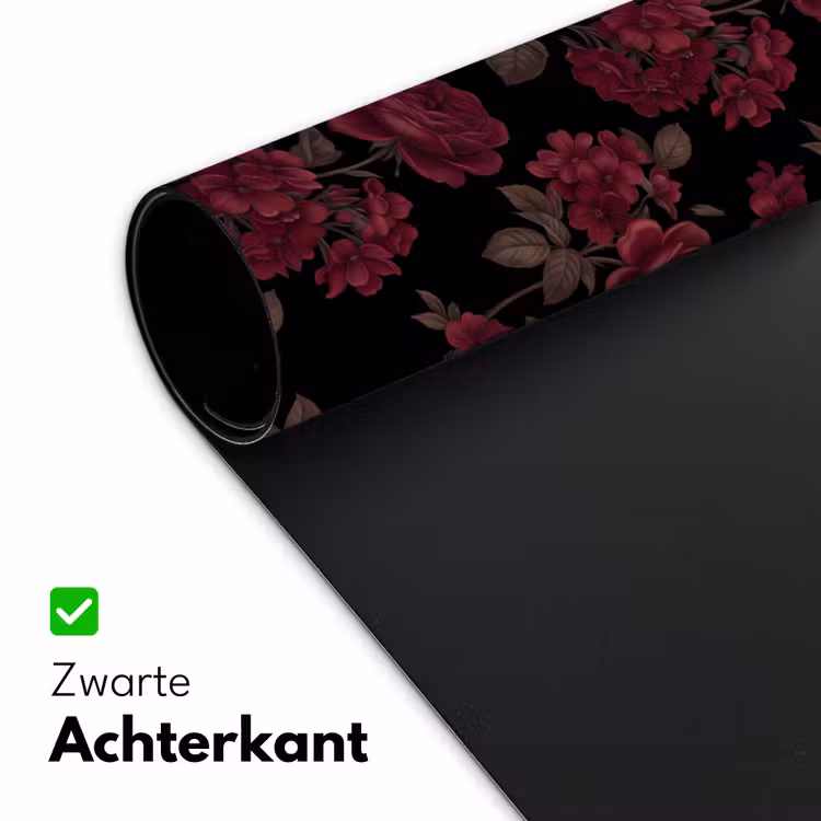 Bureau onderlegger - Bloemen - Roos - Patroon - Klassiek - Rood — 5