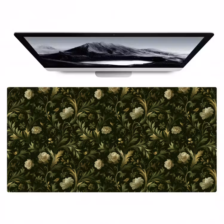 Bureau onderlegger - Botanisch - Naadloos - Bloemen — 1