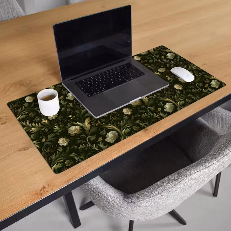 Bureau onderlegger - Botanisch - Naadloos - Bloemen — 3