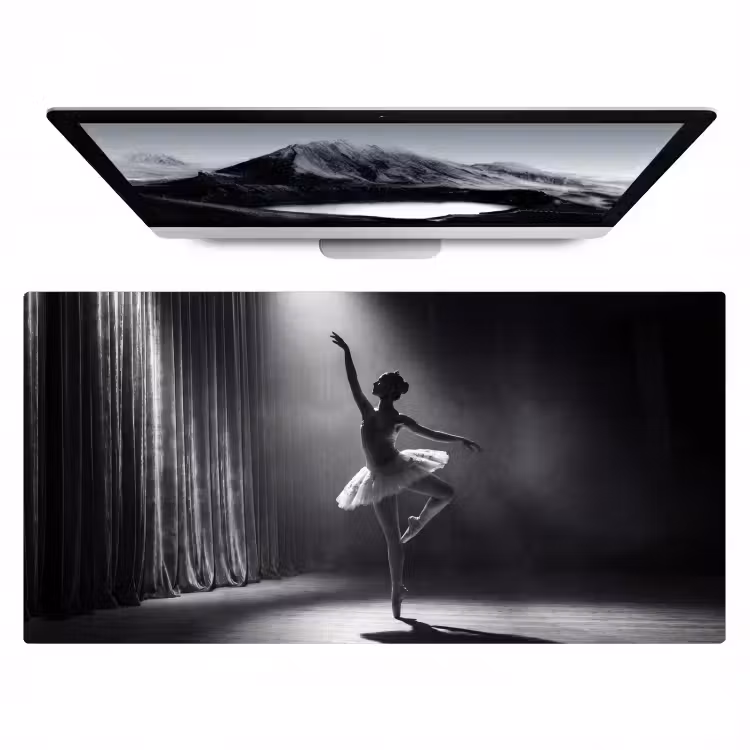 Bureau onderlegger - Danser - Podium - Zwart-wit - Kunst - Klassiek — 1