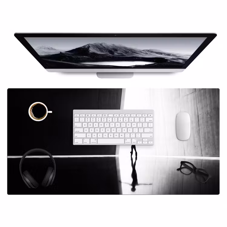 Bureau onderlegger - Danser - Silhouette - Kunst - Modern - Zwart-wit — 4