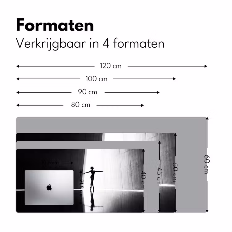 Bureau onderlegger - Danser - Silhouette - Kunst - Modern - Zwart-wit — 8