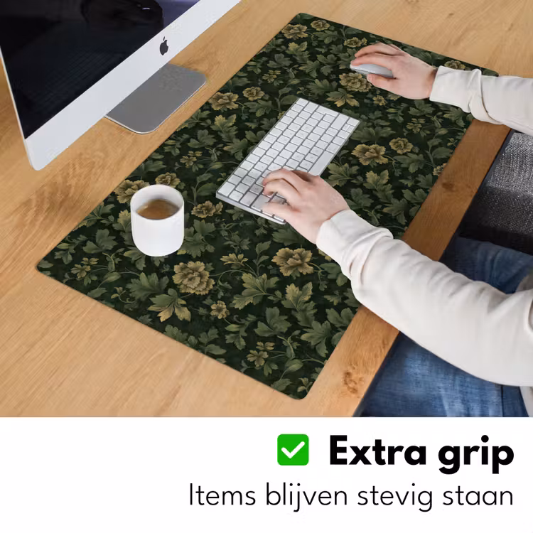 Bureau onderlegger - Donker - Groen - Goud - Botanisch — 6