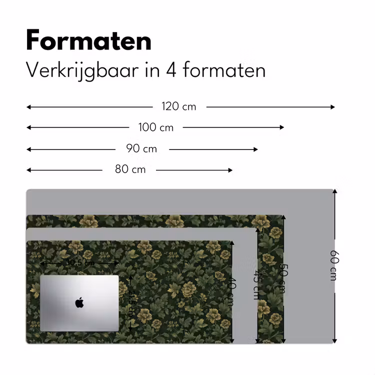 Bureau onderlegger - Donker - Groen - Goud - Botanisch — 8